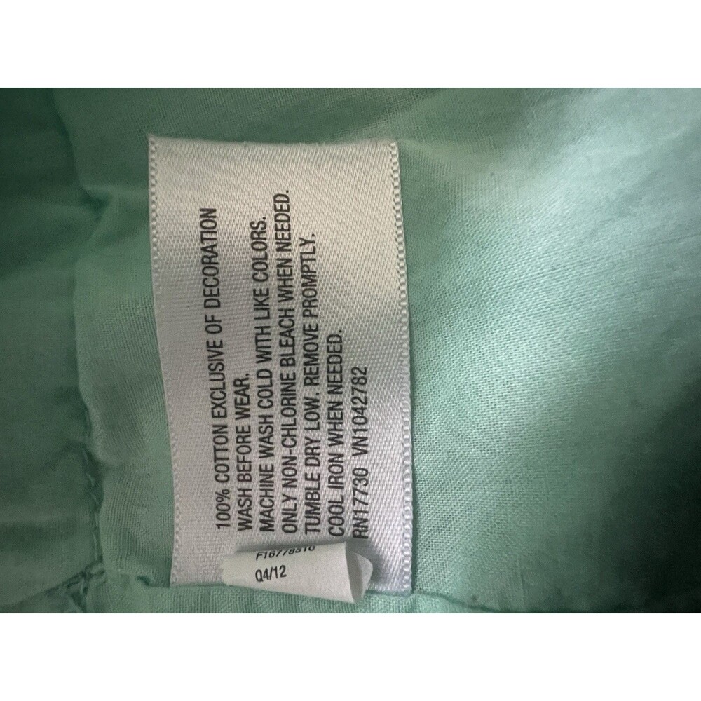 Cherokee Girls Dress Size 7/8 Mint Green Floral Bubble Hem Smocked Easter Spring - Picture 9 of 9